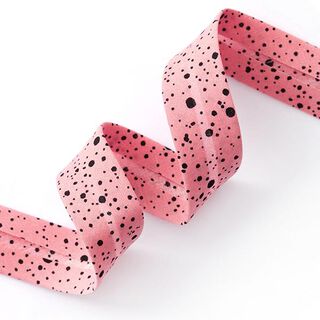 Biais taches [ 20 mm ] – rose/noir, 