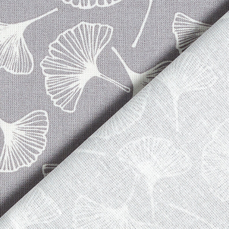 Tissu en coton Cretonne Ginkgo – gris, image number 4