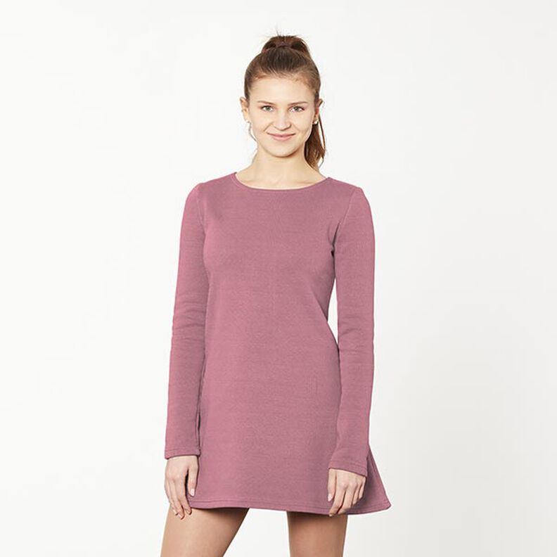 French Terry léger uni – vieux rose foncé,  image number 6