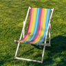 Extérieur Tissu pour chaise longue Rayures verticales 44 cm – turquoise,  thumbnail number 4