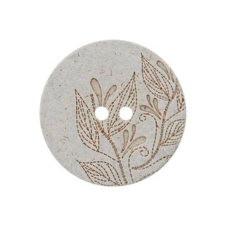 Bouton polyester/chanvre 2 trous Recyclé – écru, 