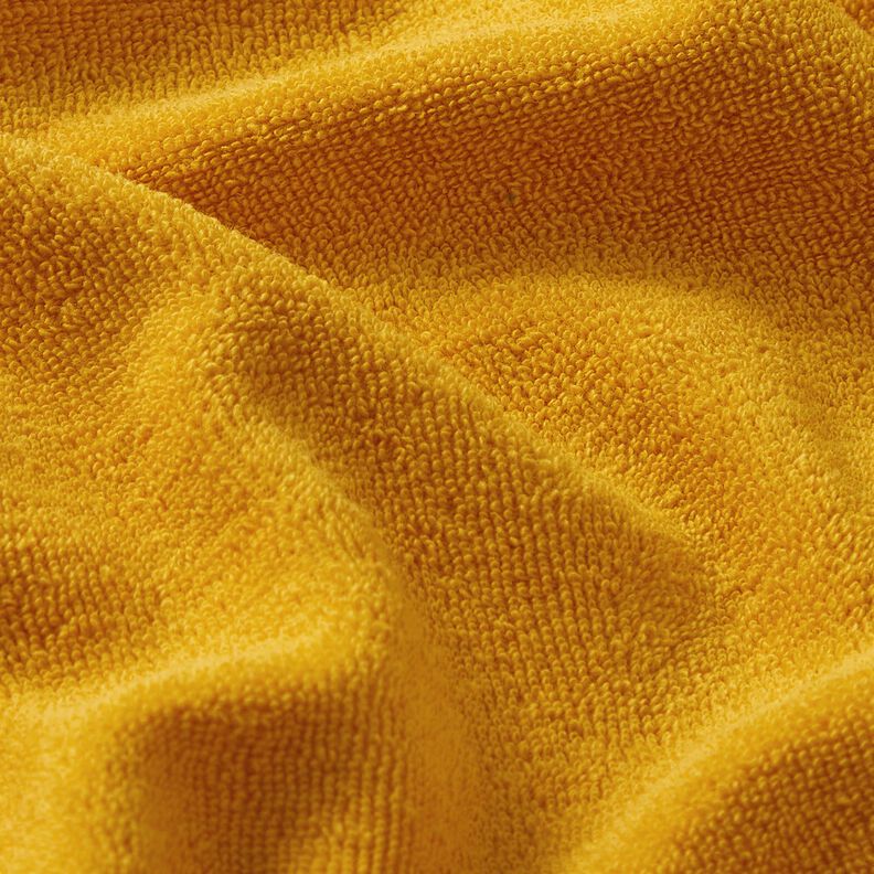 Tissu éponge Stretch Uni – jaune curry,  image number 2