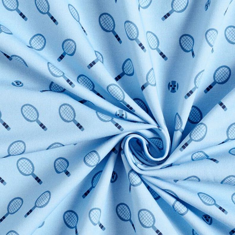 French Terry Sweat d’été tennis rétro | PETIT CITRON – bleu clair,  image number 6