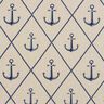Tissu de décoration Semi-panama Ancre classique – nature/bleu marine,  thumbnail number 1
