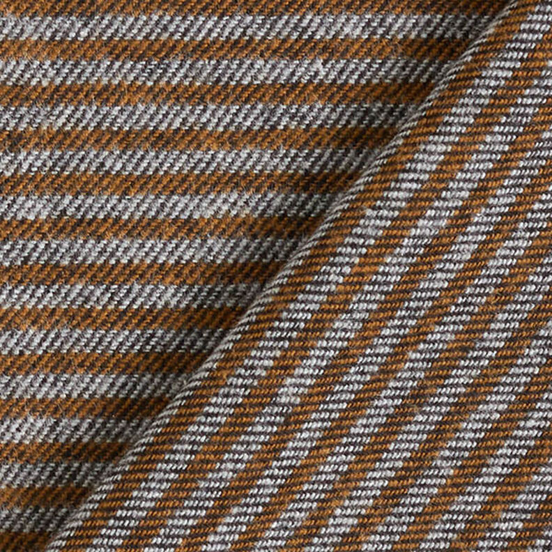 Tissu de pantalon Rayures – caramel/gris,  image number 4