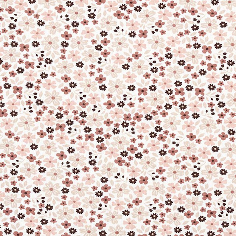 Jersey coton Jolies petites fleurs – écru, image number 1