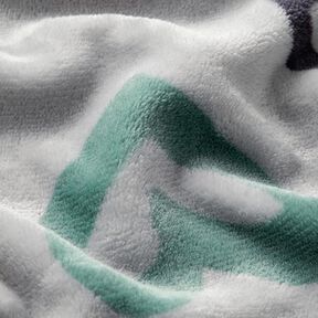 Polaire douillet Grands cœurs – argent/vert foncé, 