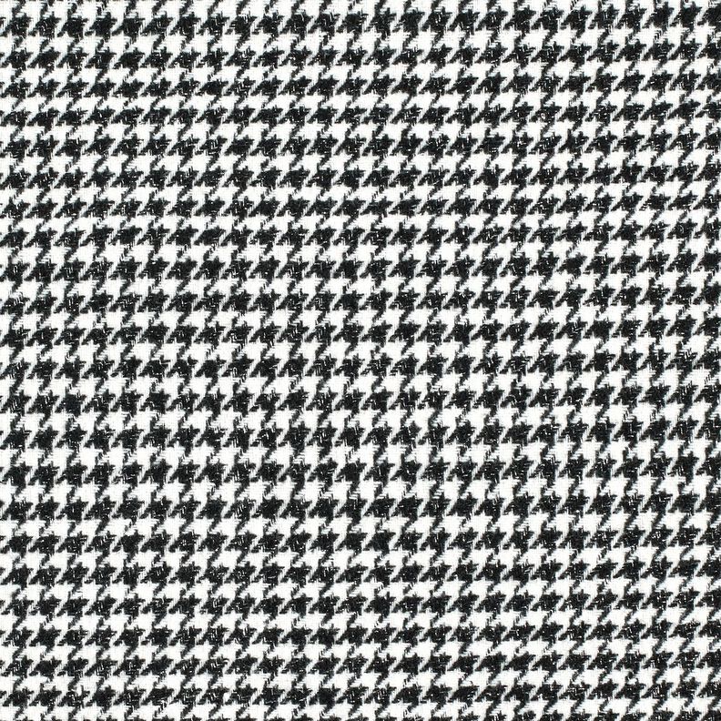 Tissu pour manteau Mélange de laine Motif pied-de-poule pailleté – noir/écru, image number 1