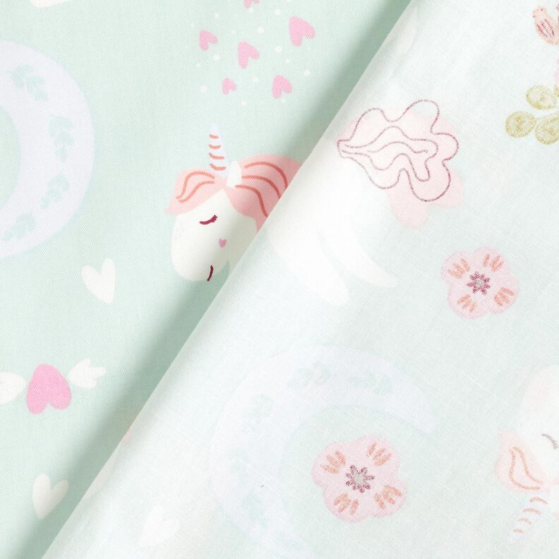 Popeline licorne – bleu bébé/rose clair,  image number 4