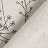 Tissu de décoration Semi-panama dessin de fleurs – nature/marron foncé,  thumbnail number 4
