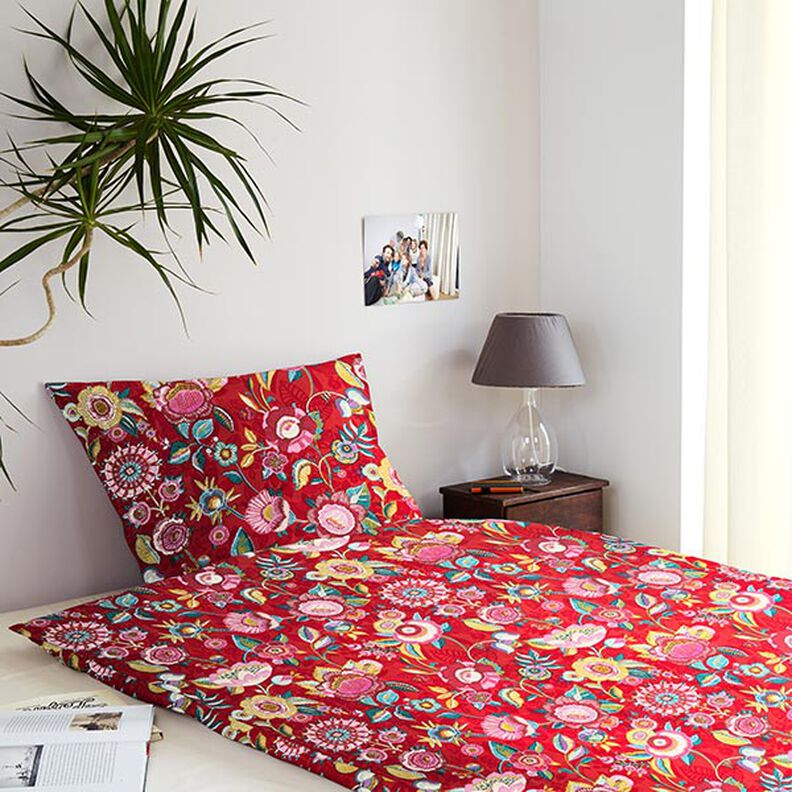 Tissu en coton Cretonne Fleurs tachetées – chili,  image number 8