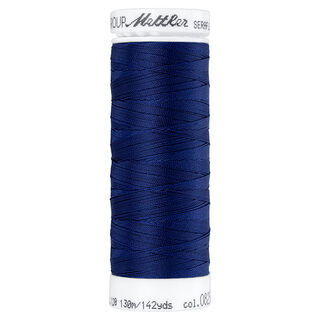 Fil à coudre Seraflex pour coutures élastiques (0825) | 130 m | Mettler – bleu marine, 