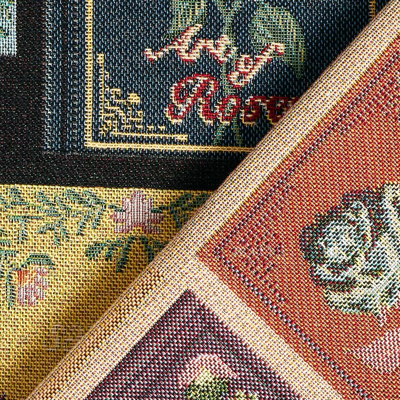 Tissu de décoration Gobelin Couverture de livre – noir/merlot,  image number 4