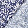 Tissu viscose Fleurs et branches – indigo/blanc,  thumbnail number 4