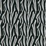 French Terry brossé imprimé numérique zèbre – noir/argent,  thumbnail number 1