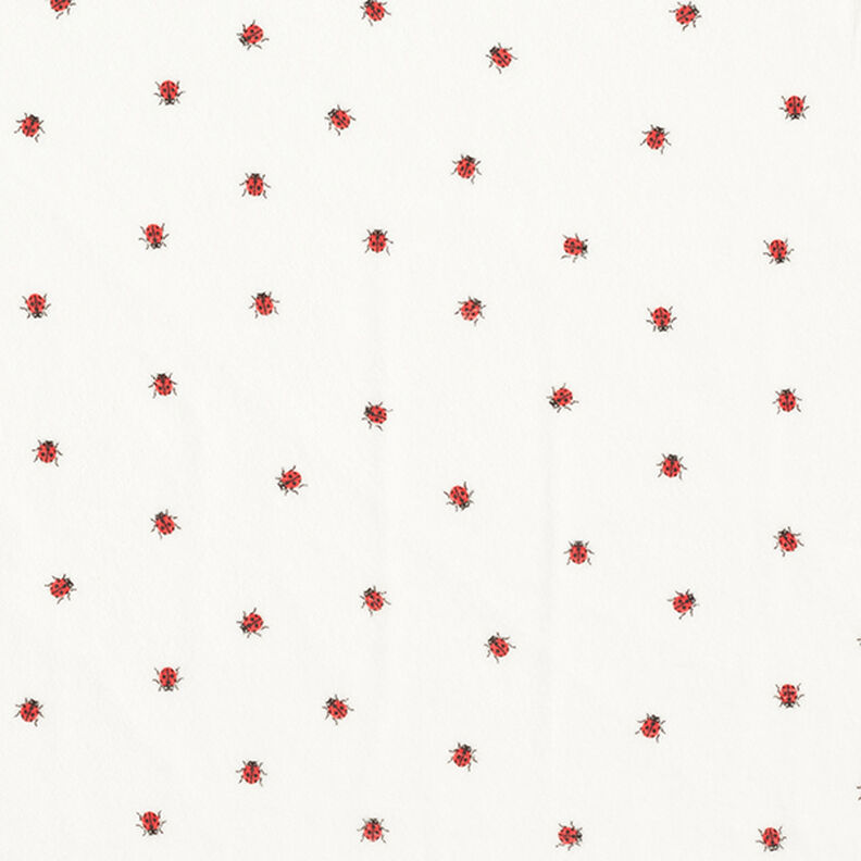 Tissu Nicki Coccinelles – blanc,  image number 1