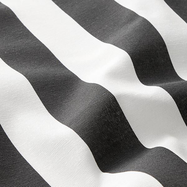 Tissu de décoration Canvas Rayures – noir/blanc,  image number 2