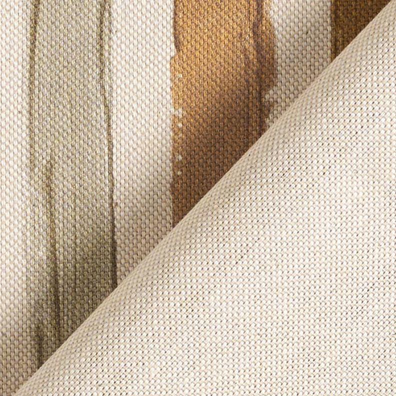 Tissu de décoration Semi-panama rayures peintes – nature/marron,  image number 4