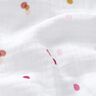 Tissu double gaze de coton Pois colorés – blanc,  thumbnail number 2