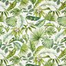 Tissu de décoration Semi-panama feuilles exotiques – vert/blanc,  thumbnail number 1