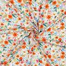 Tissu viscose Impression numérique prairie fleurie – blanc/orange,  thumbnail number 3