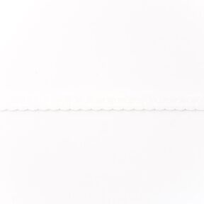 Bande à border élastique Dentelle [12 mm] – blanc, 