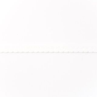 Bande à border élastique Dentelle [12 mm] – blanc, 