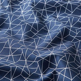 Tissu en coton Popeline Graphique – bleu marine, 