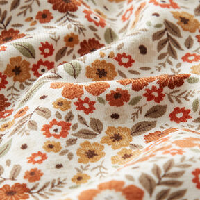 Jersey coton Océan de fleurs d’automne – écru, 