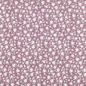 Jersey coton Fleurs bicolores – vieux rose foncé, 