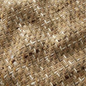 Tissu pour manteau en laine vierge mélangée, chiné – beige foncé, 