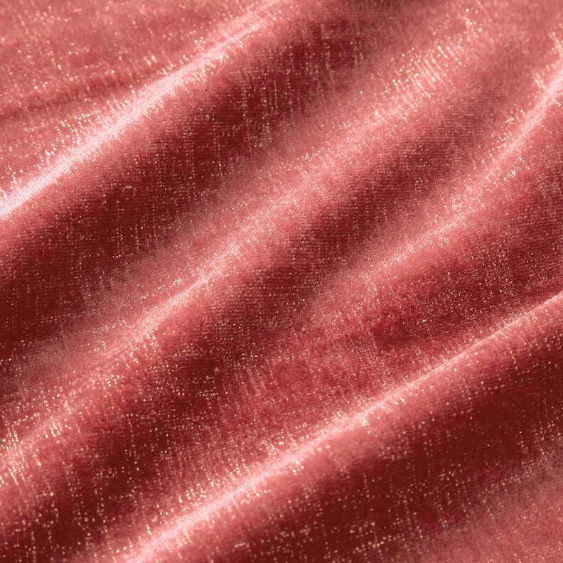 Velours stretch carreaux pailletés – myrtille/or métallisé, image number 2