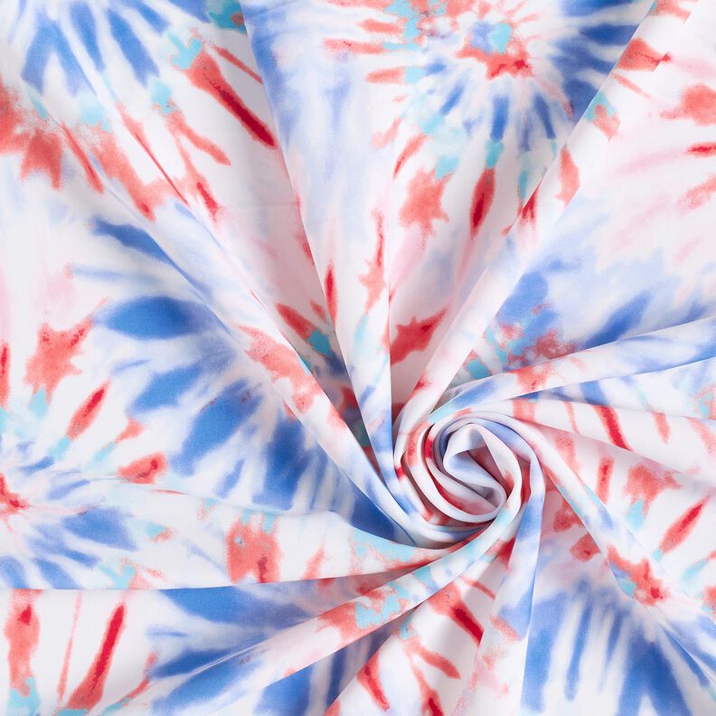 Tissus pour maillot de bain Batik mandala – blanc/chili,  image number 3