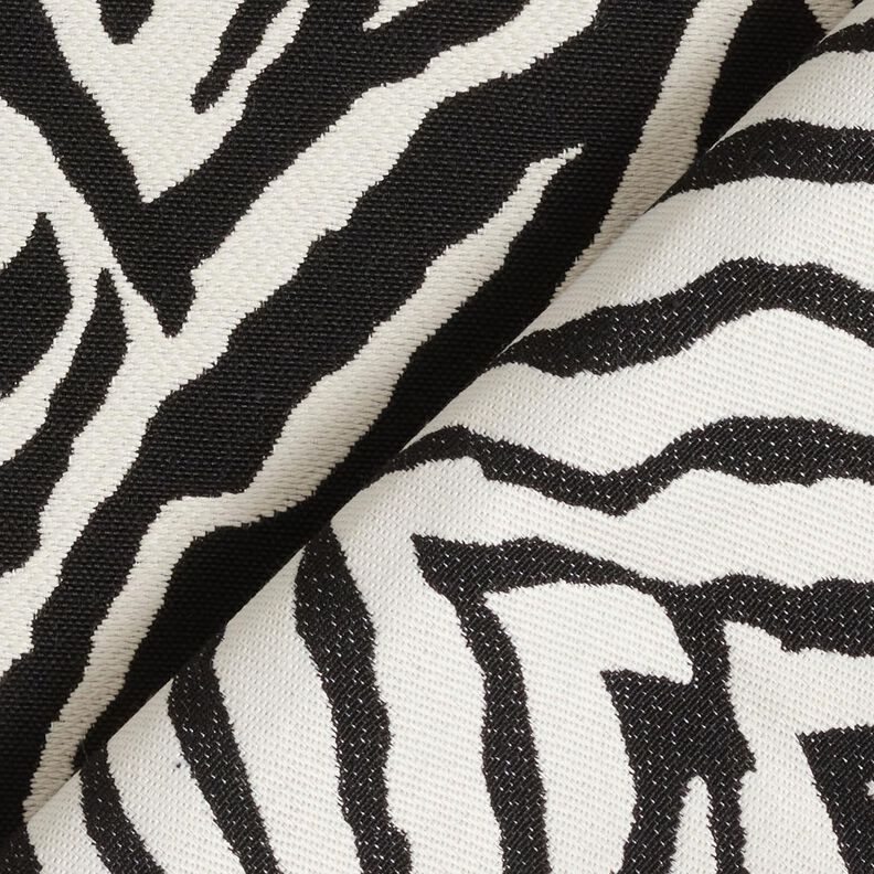 Tissu de décoration Jacquard Zèbre – ivoire/noir,  image number 4