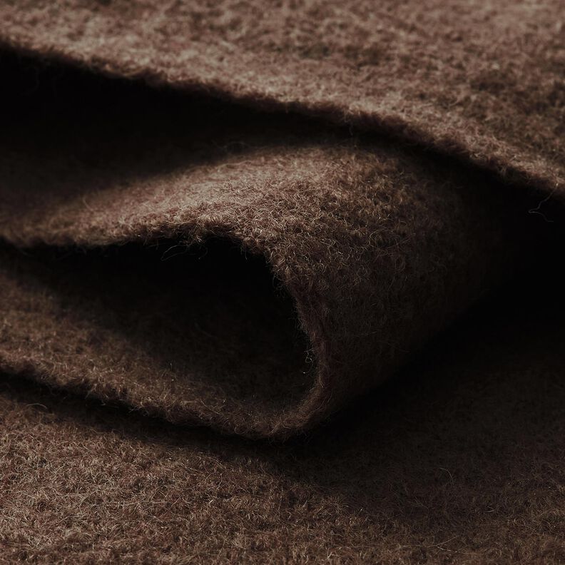 Loden de laine foulé Chiné – marron foncé, image number 4
