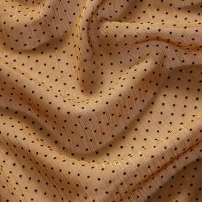 Mousseline Rayures et pois pailletés – brun faon, 