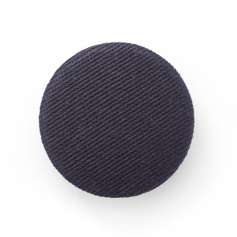 Bouton recouvert, Tissu croisé coton stretch – bleu nuit,  image number 1