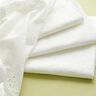 Dentelle brodée fleurs et feuilles – blanc,  thumbnail number 5