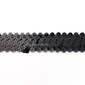 Galon pailleté élastique [30 mm] – noir, 