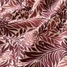 Tissu de décoration Semi-panama fleurs et vrilles – nature/bordeaux,  thumbnail number 2
