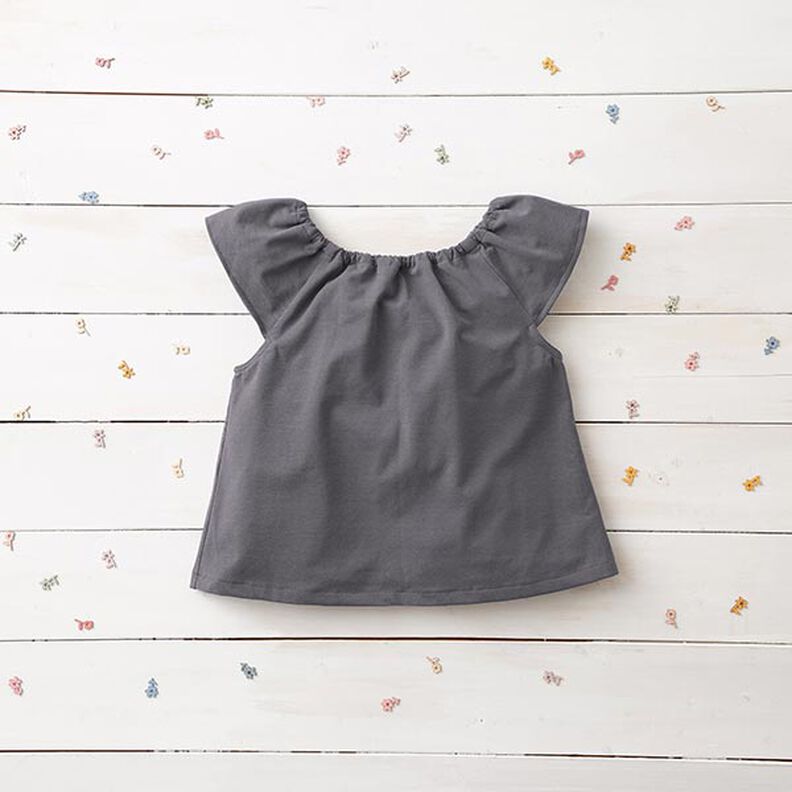 Jersey coton Medium uni – bleu noir,  image number 7