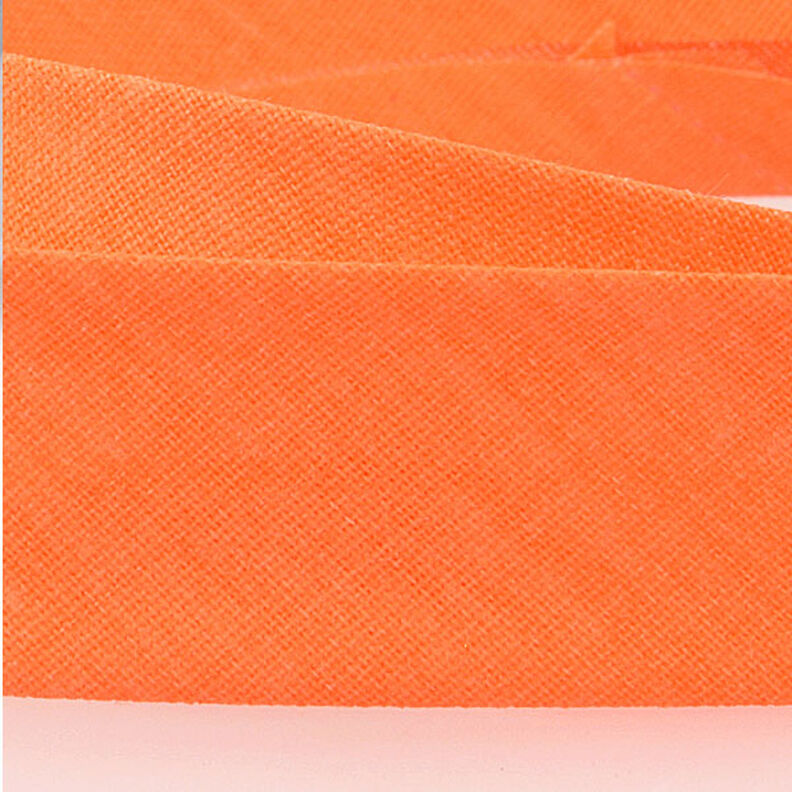 Biais Polycotton [20 mm] – orange néon,  image number 2