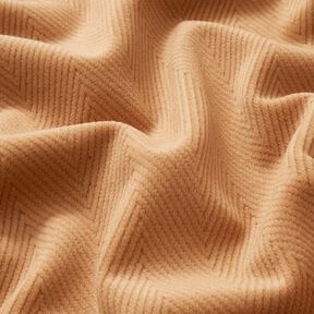 Tissu pour manteau chevrons larges – marron clair, 