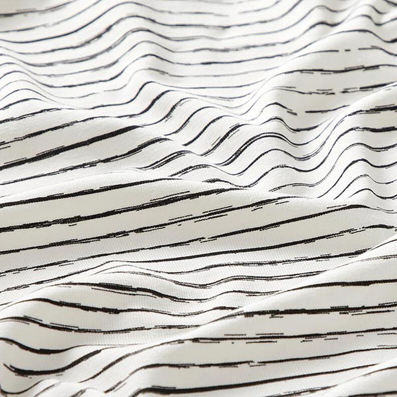 Jersey coton Bandes de gribouillage – écru,  image number 2