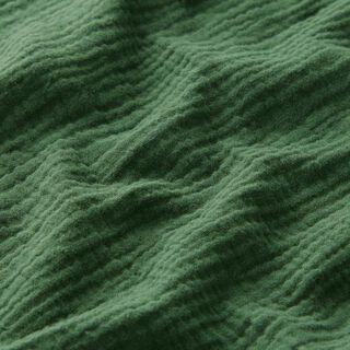 GOTS Tissu double gaze de coton | Tula – vert foncé, 