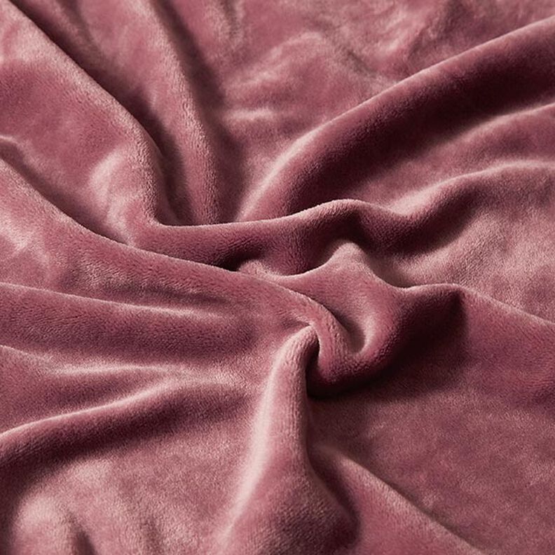 Velours stretch Tissu Nicki – vieux rose,  image number 2