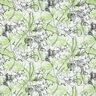 Coton et soie mélangés Fleurs abstraites – ivoire/vert tendre,  thumbnail number 1