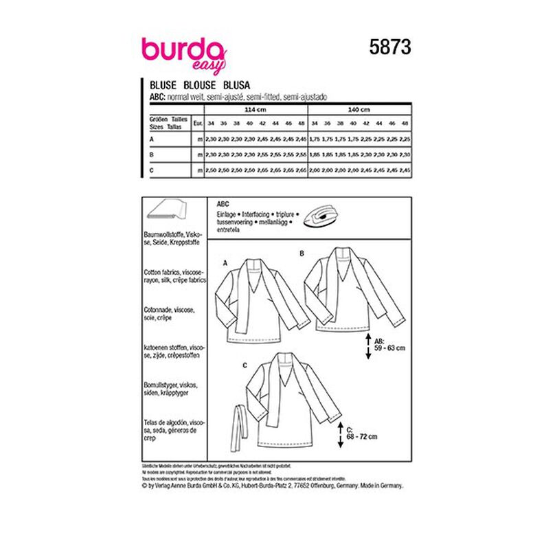 Chemisier | Burda 5873 | 34-48,  image number 12
