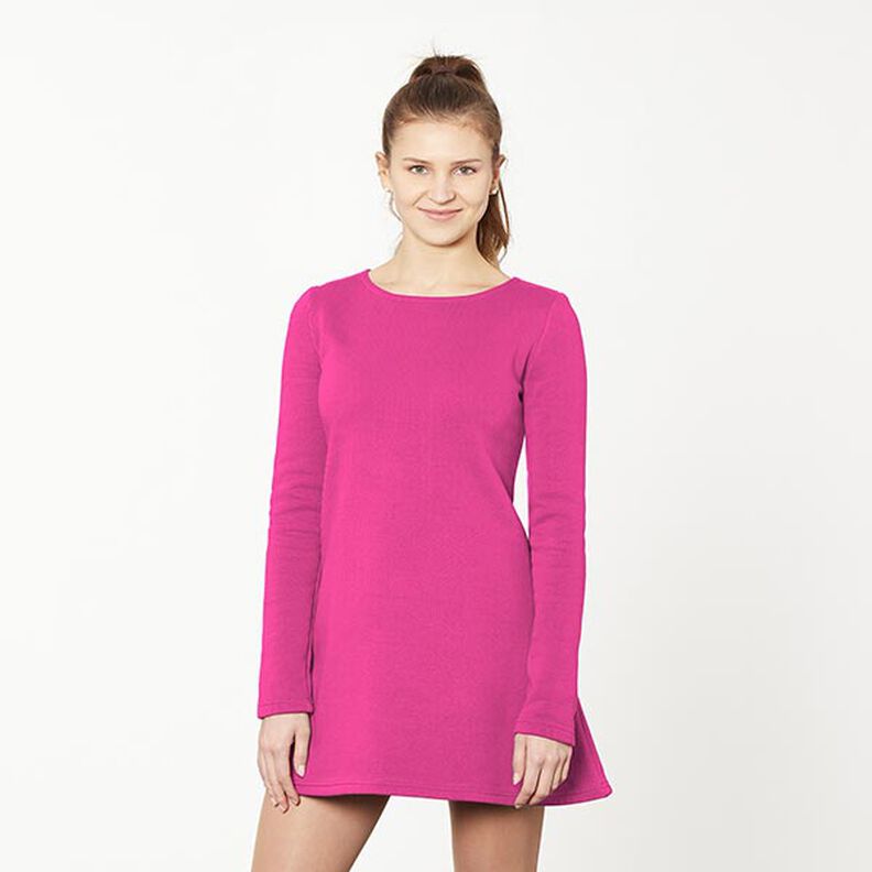 French Terry léger uni – rose intense,  image number 6