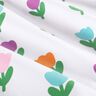 Jersey coton Tulipes stylisées – blanc/lilas rouge,  thumbnail number 2